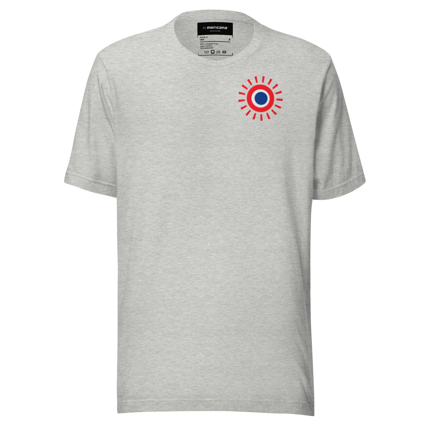 Red, White, and Blue Rising Sun